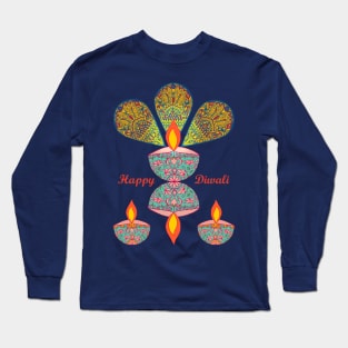 Diwali Lamps Long Sleeve T-Shirt